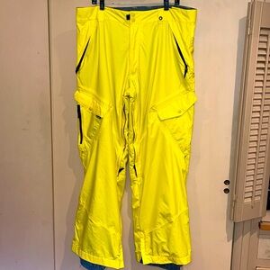 RPZN men’s bright yellow ski pants size XL